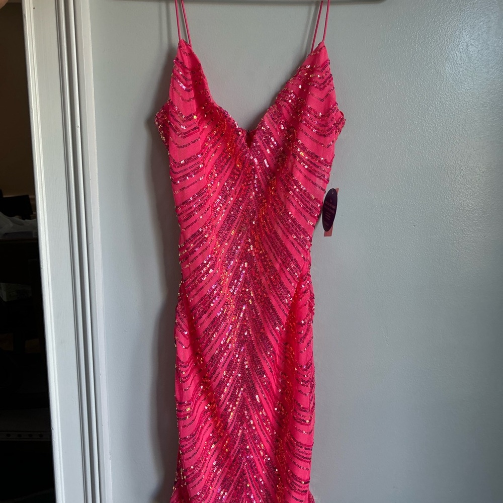 Windsor Pink Spaghetti Strap Bodycon Mini Dress